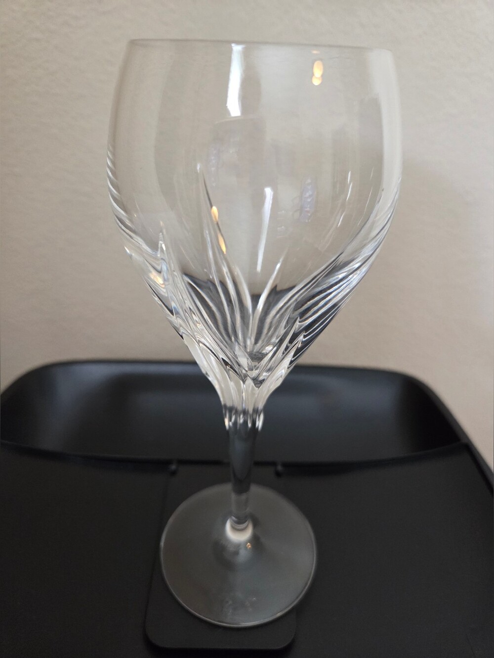 Gorham Trinity Cut Crystal Water Goblet Tulip Wine Glass - Near MINT